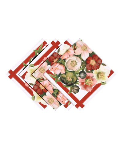 Laural Home Vintage-like Petals Set Of 4 Napkins, 20" X 20" In Multi