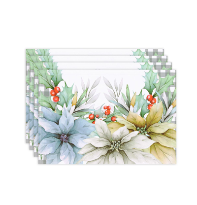 Laural Home Glad Tidings Set Of 4 Placemats, 13" X 19" In Off-white