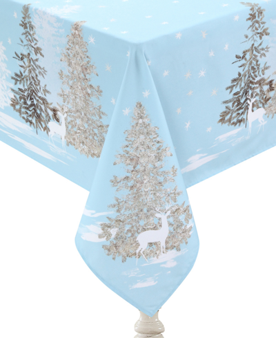 Laural Home Winter Wonderland Tablecloth, 70" X 84" In Blue