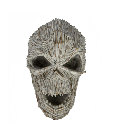 National Tree Company 15in Halloween Driftwood Ghost Face In Gray