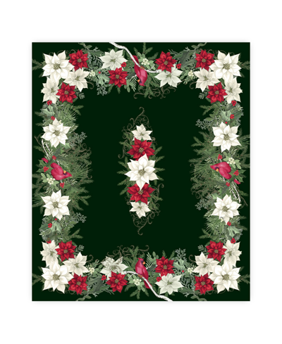 Laural Home Christmas Elegance Tablecloth, 70" X 84" In Evergreen