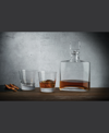 NUDE GLASS SQUARE WHISKY BOTTLE WITH TUMBLERS, SET OF 3