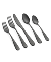Cambridge Silversmiths Rhiannon Black Satin 45 Piece Flatware Set, Service For 8 In Black