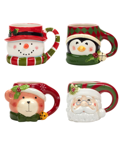 Certified International Holiday 4pc Mug Set In Multi