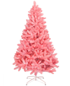 PERFECT HOLIDAY LIGHT PINK FLOCKED KODIAK WITH METAL STAND, 6"