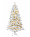 PERFECT HOLIDAY PRE-LIT WHITE SNOW FLOCKED CASTLE PINE CHRISTMAS TREE INSTANT CONNECT, 5"