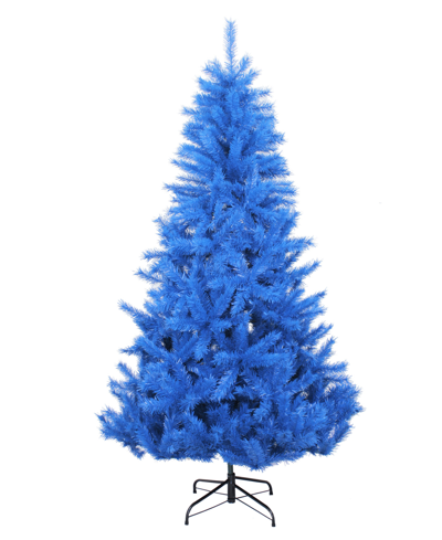 Perfect Holiday Blue Norway Pine Tree With Metal Stand, 6"