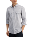 ALFANI MEN'S REGULAR-FIT SOLID SHIRT, CREATED FOR MACY'S