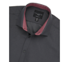 Calabrum Men's Regular Fit Solid Wrinkle Free Performance Dress Shirt In Charcoal