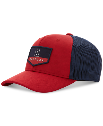 Pga Tour Men's American Trucker Style Golf Hat In Chili Pepper