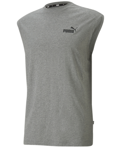 Puma Men's Ess Sleeveless T-shirt In Grey