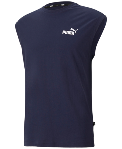 Puma Men's Ess Sleeveless T-shirt In Blue
