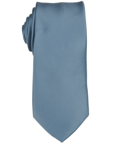 Construct Men's Satin Solid Extra Long Tie In Hydrangea