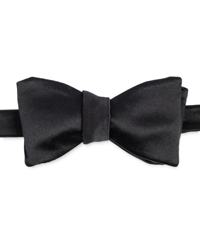 Construct Men's Satin Self-tie Bow Tie In Noir