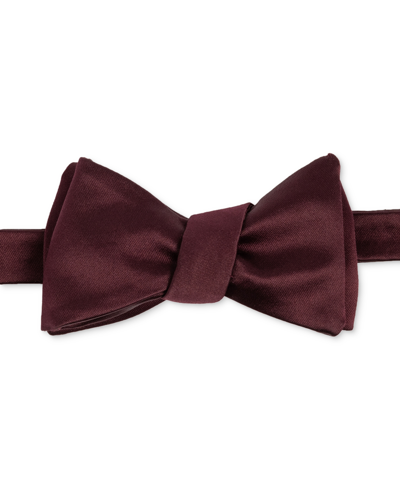 Construct Men's Satin Self-tie Bow Tie In Wine