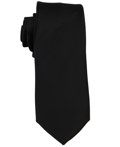 Construct Men's Satin Solid Tie In Noir