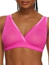 Cosabella Soire Curvy Sheer Mesh Bralette In Cape Fuchsia