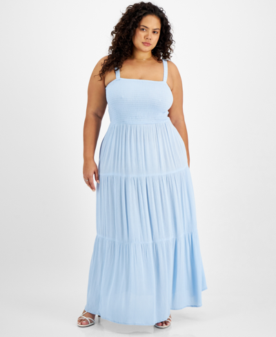 Full Circle Trends Trendy Plus Size Tiered Maxi Dress In Angel Falls ...