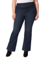 JESSICA SIMPSON TRENDY PLUS SIZE PULL-ON FLARE JEANS