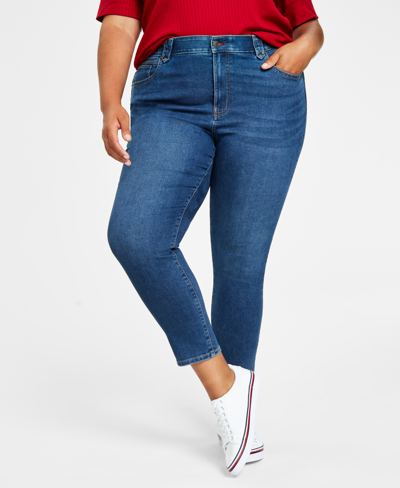 Tommy Hilfiger Th Flex Plus Size Waverly Jeans In Lighthouse Wash