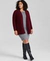 Charter Club Plus Size 100% Cashmere Duster Cardigan, Created For Macy's In Crantini