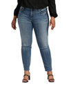 Silver Jeans Co. Plus Size Suki Mid Rise Straight Leg Jeans In Indigo