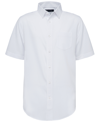 Nautica Big Boys Uniform Short Sleeve Performance Woven Shirt In White