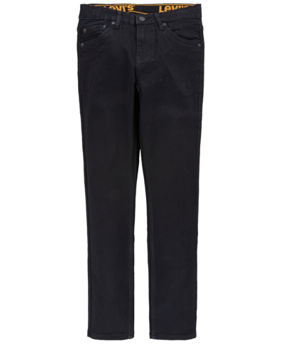 Levi's Kids' Big Boys 510 Skinny Fit Everyday Performance Jeans In Black Stretch
