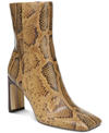 Sam Edelman Women's Anika Square-toe Booties Women's Shoes In Cuoio Snake