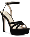 Jessica Simpson Women's Balina Platform Dress Sandals Women's Shoes In Black Suede
