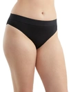 Wolford Beauty Cotton Cheeky Bikini In Jet Black