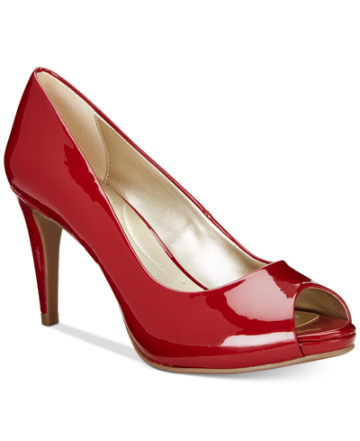 BANDOLINO WOMEN'S RAINAA PLATFORM STILETTO PEEP TOE PUMPS