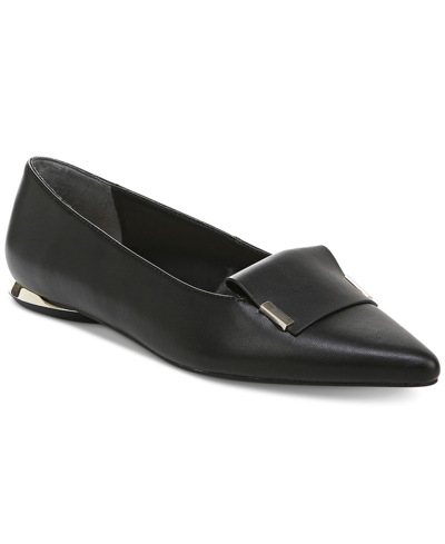 Alfani Women's Samantha Pointed-toe Loafer Flats, Created For Macy's Women's Shoes In Black Smooth