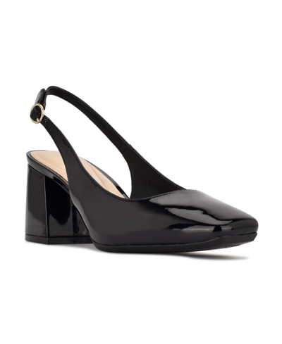 Nine West Womens Got It Woven Square Toe Heels