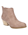 Bella Vita Lou Womens Faux Suede Slip On Ankle Boots In Taupe