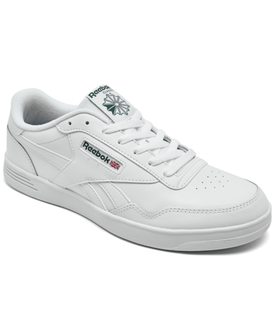 Reebok Men's Club Memt Wide With Casual Sneakers From Finish Line In White/white/clover Green