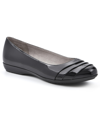 Cliffs By White Mountain Chic Womens Slides Flats Loafers In Black Patent