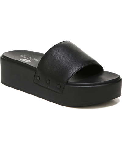 Dr. Scholl's Original Collection Dr. Scholl's Women's Original Collection Pisces Max Slides Women's Shoes In Black Leather
