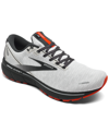 Brooks Men's Ghost 14 Running Sneakers From Finish Line In Oyster/cherry