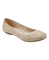 Bandolino Women's Edition Ballet Flats Women's Shoes In Gold-tone Glitter Textile