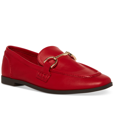 Steve Madden Women's Carrine Bit Tailored Loafers In Red Leather