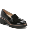 Naturalizer Darcy Fringe Leather Loafer In Black Patent Leather