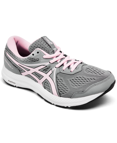 Asics Women's Gel-contend 7 Wide Width Walking Sneakers From Finish Line In Sheet Rock/pink Salt