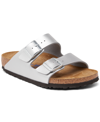 Birkenstock Women's Arizona Birko-flor Soft Footbed Sandals From Finish Line In Silver- Tone
