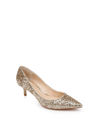 Jewel Badgley Mischka Women's Royalty Shimmer Pump Women's Shoes In Gold Chunky Glitter