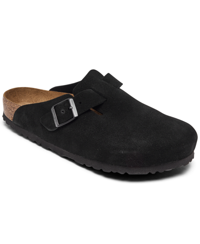 BIRKENSTOCK WOMEN'S BOSTON SOFT FOOTBED SUEDE LEATHER CLOGS FROM FINISH LINE