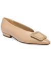 Sam Edelman Janina Womens Embellished Flats Shoes In Macadamia