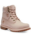 Timberland Women's Waterproof 6" Premium Lug Sole Boots Women's Shoes In Light Pink Nubuck