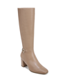 Naturalizer Waylon Nc Womens Faux Leather Narrow Calf Knee-high Boots In Taupe Smooth Faux Leather