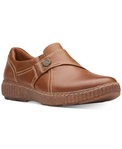 Clarks Women's Caroline Pearl Slip-on Flats Women's Shoes In Dark Tan